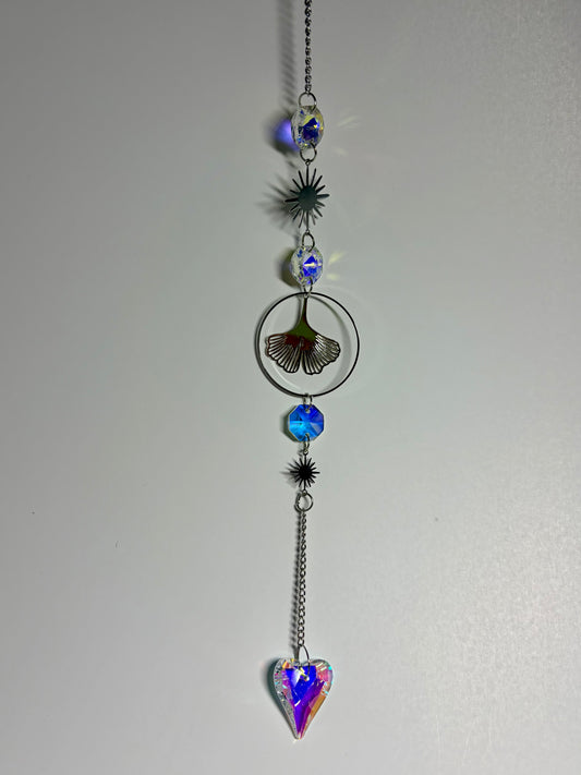 Open Leaf Crystal Suncatcher Hanger