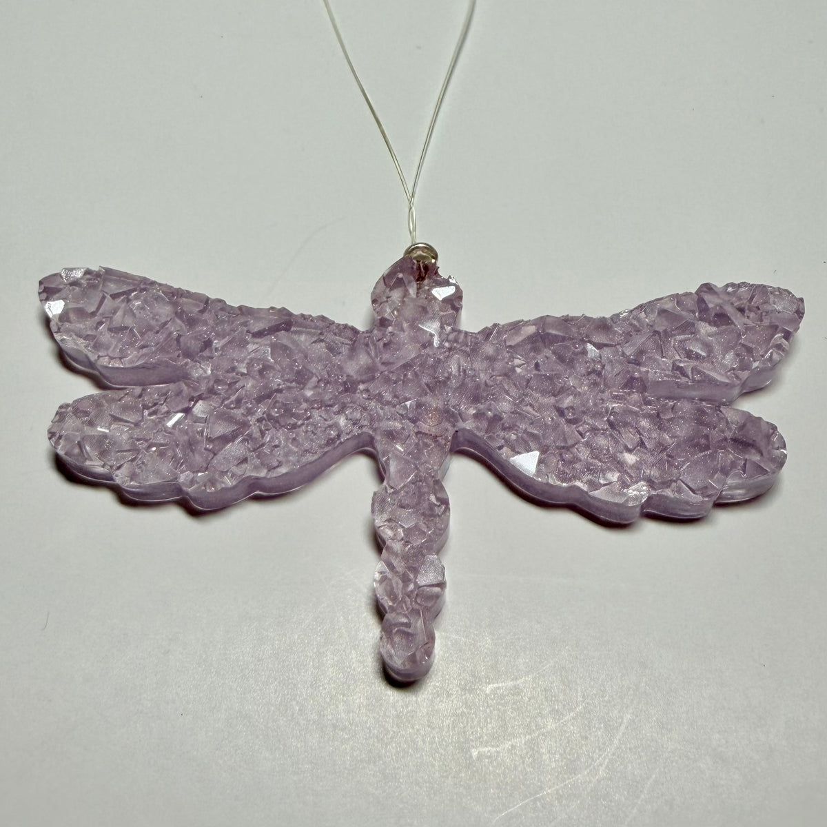 Druzy Crystal Dragonfly Charm Ornament