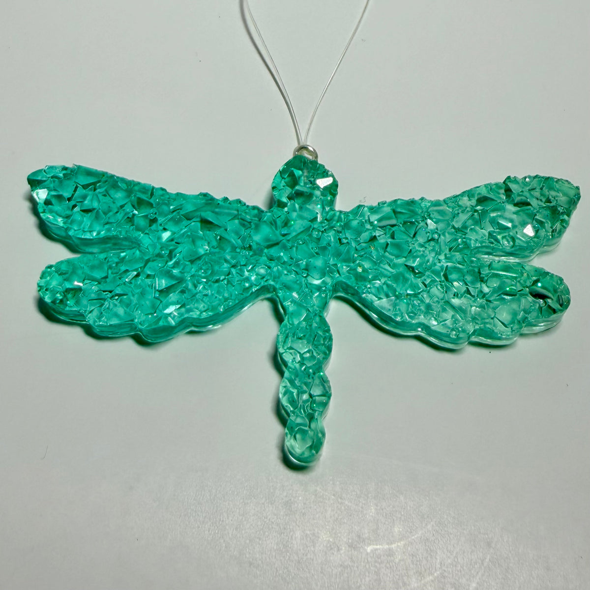 Druzy Crystal Dragonfly Charm Ornament