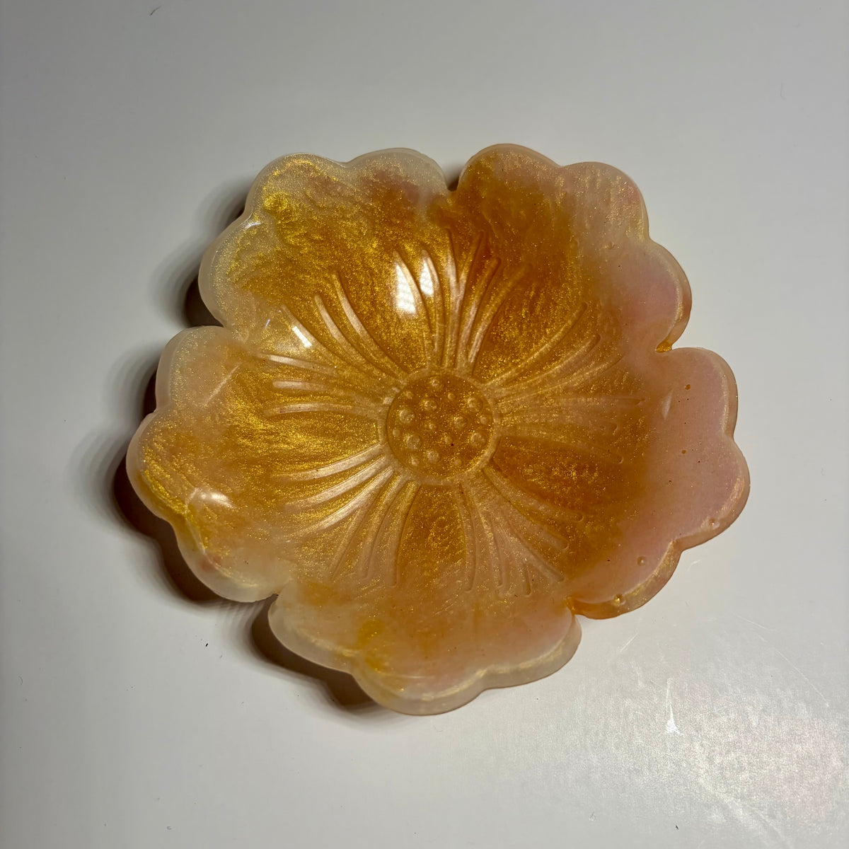 Handmade Resin Flower Trinket Bowl