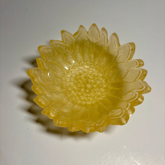 Handmade Resin Flower Trinket Bowl