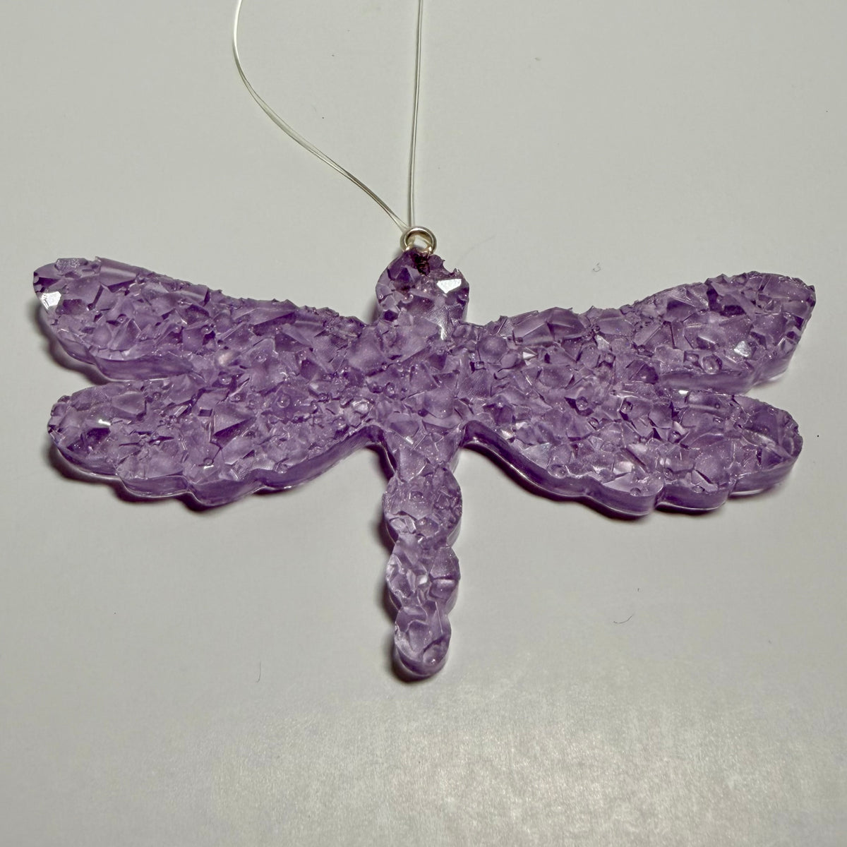Druzy Crystal Dragonfly Charm Ornament
