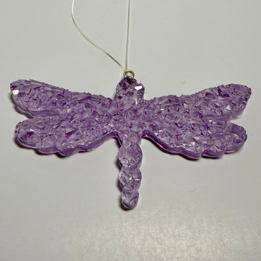 Druzy Crystal Dragonfly Charm Ornament