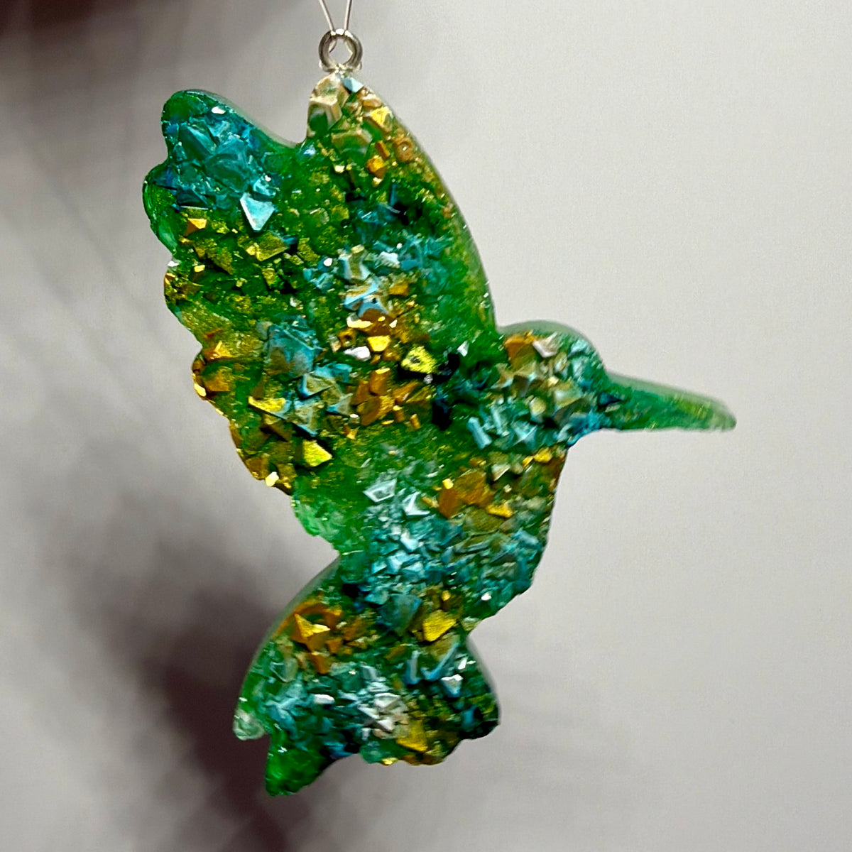 Druzy crystal hummingbird - design 2