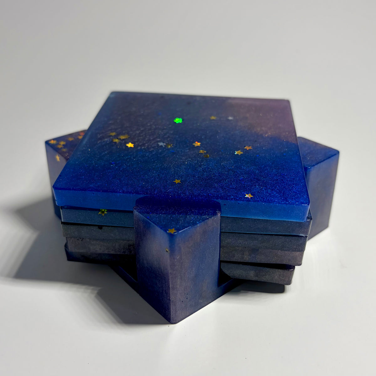 Midnight Galaxy Resin Coaster Set