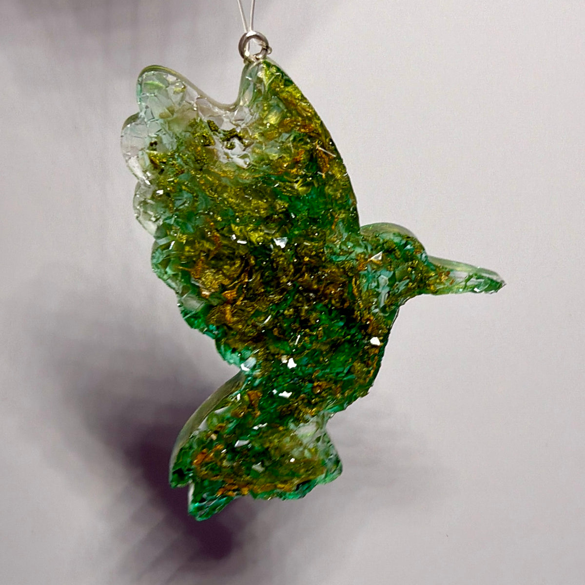 Druzy crystal hummingbird - design 6