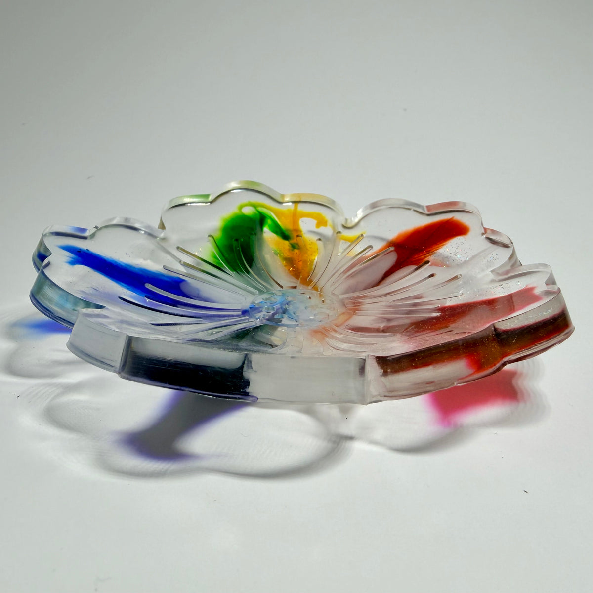 Handmade Resin Flower Trinket Bowl
