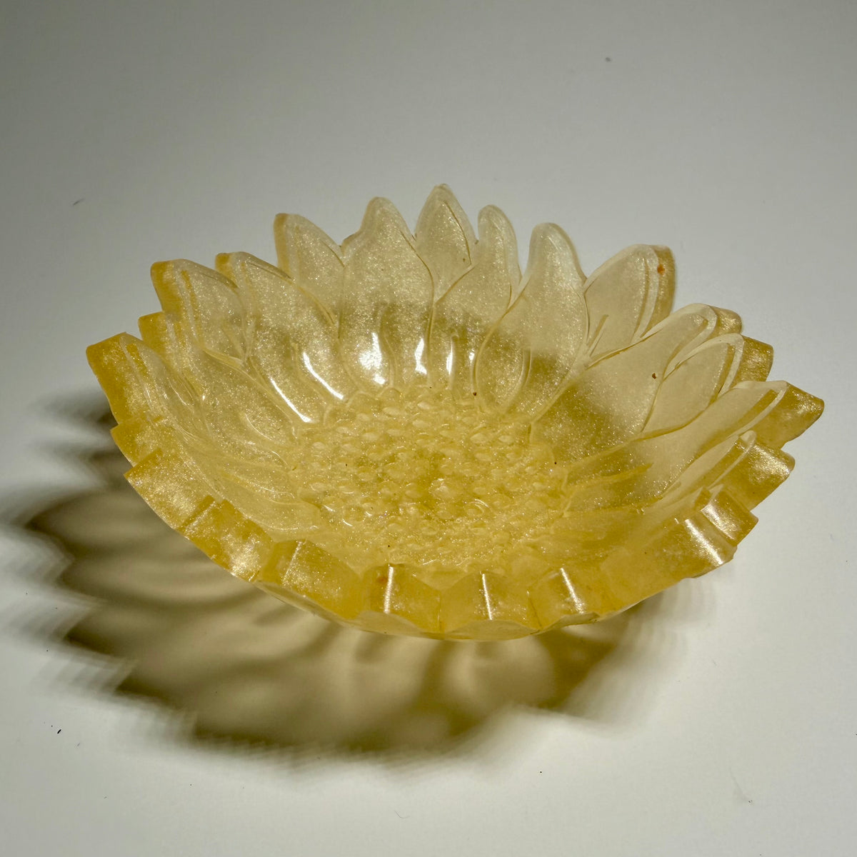 Handmade Resin Flower Trinket Bowl