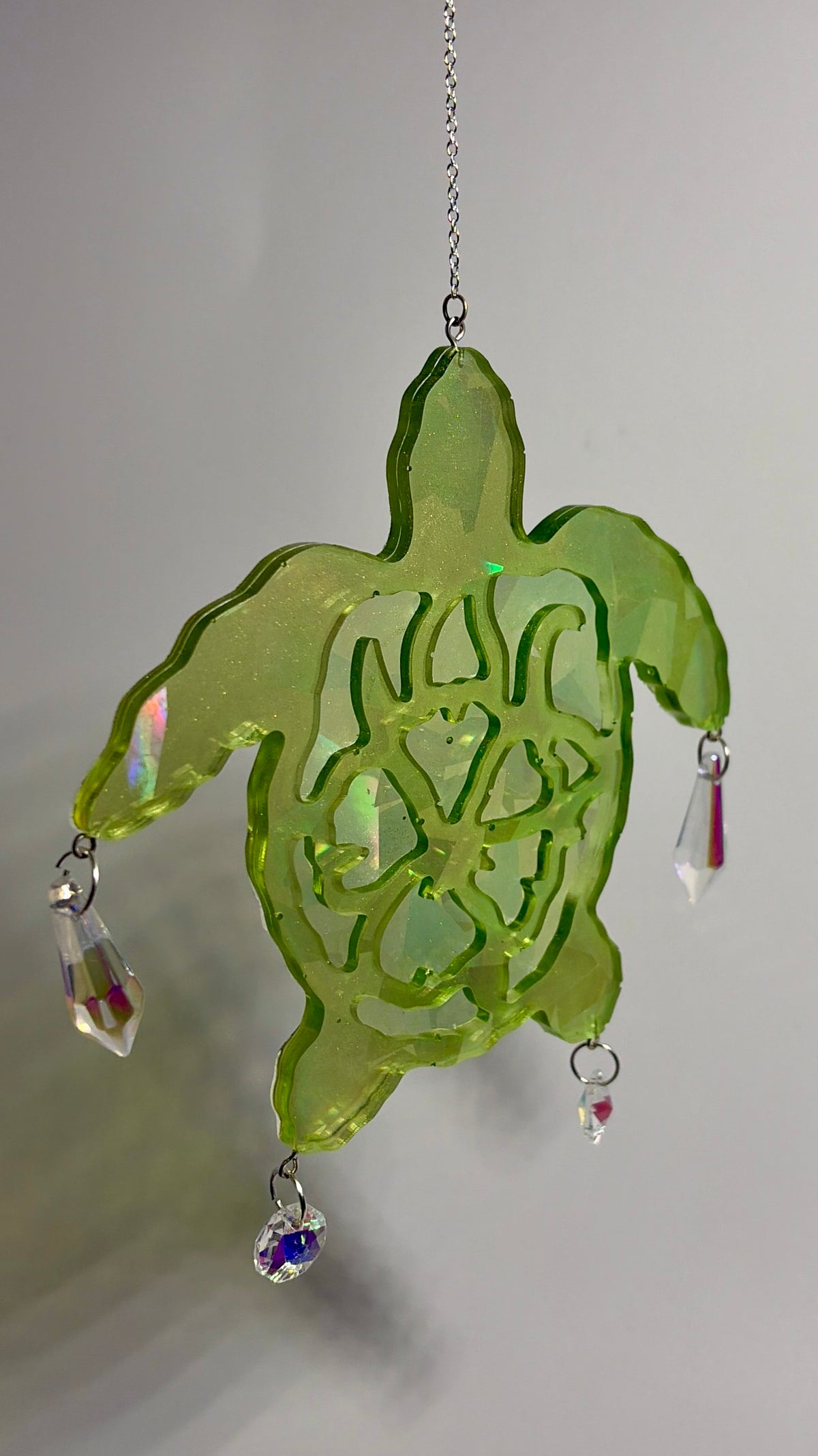 Green Sea Turtle Resin Suncatcher