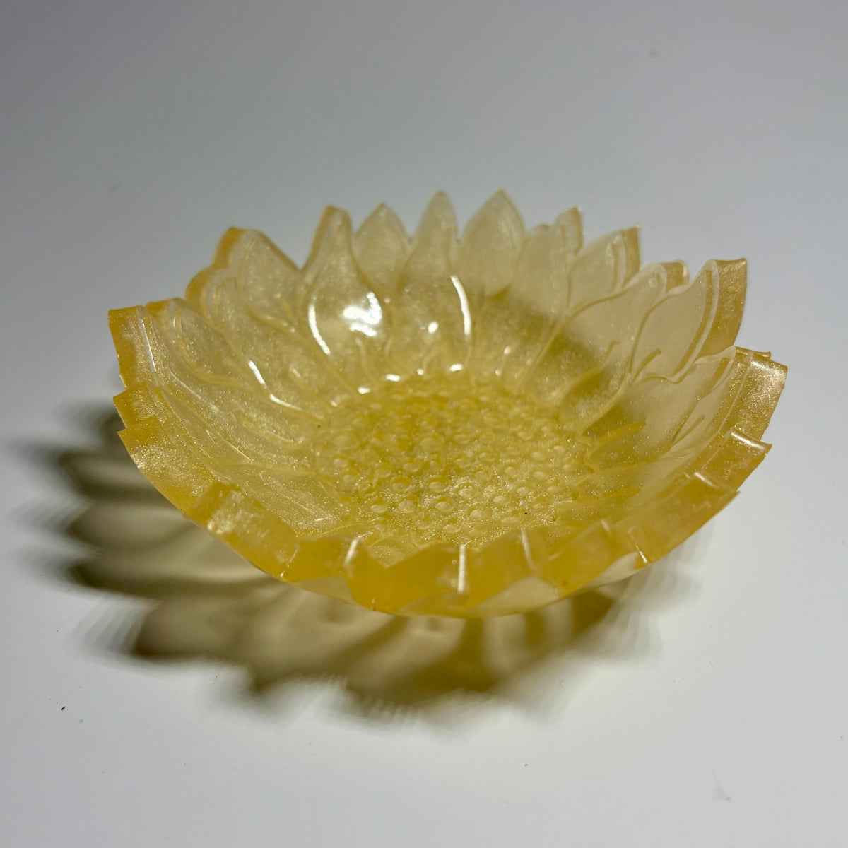 Handmade Resin Flower Trinket Bowl