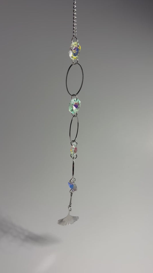 Ring Leaf Crystal Suncatcher Hanger